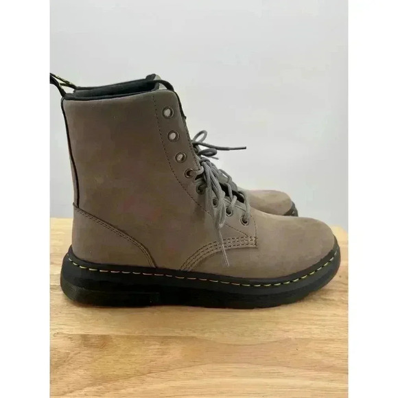 Dr. Martens Crewson Lace-Up Combat Style Boots Men’s Sz 10 Taupe Dapple Buck WP - Picture 4 of 7
